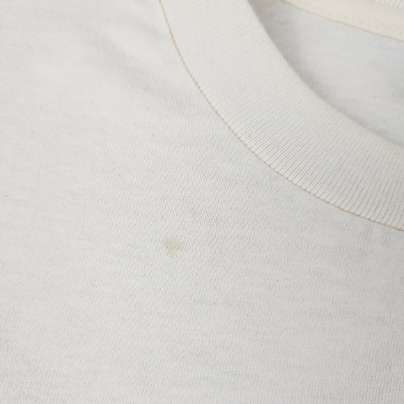 VTG Single Stitch Anvil USA Size 2X Light Yellow Sewing Graphic Shirt - Picture 3 of 11